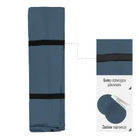 Šedá samonafukovací karimatka pro dvě osoby NILS CAMP - délka 186 cm, šířka 130 cm, tloušťka 3 cm