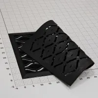 Gumová čisticí venkovní vstupní rohož FLOMA EP11 - délka 45 cm, šířka 75 cm, výška 1 cm
