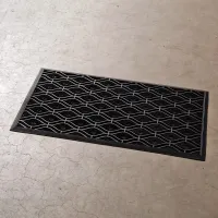 Gumová čisticí venkovní vstupní rohož FLOMA EP11 - délka 55 cm, šířka 90 cm, výška 0,9 cm