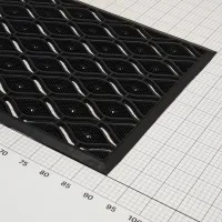 Gumová čisticí venkovní vstupní rohož FLOMA EP11 - délka 55 cm, šířka 90 cm, výška 0,9 cm