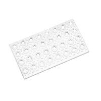 Bílý plastový nájezd AvaTile AT-HRD - délka 25 cm, šířka 13,7 cm, výška 1,6 cm