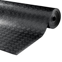 Černá průmyslová protiskluzová podlahová guma FLOMA Delta - 10 m x 150 cm x 0,3 cm