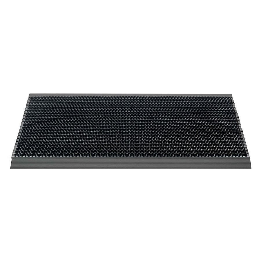 Černá venkovní čisticí kartáčová vstupní rohož FLOMA Outline - délka 50 cm, šířka 80 cm, výška 2,2 cm