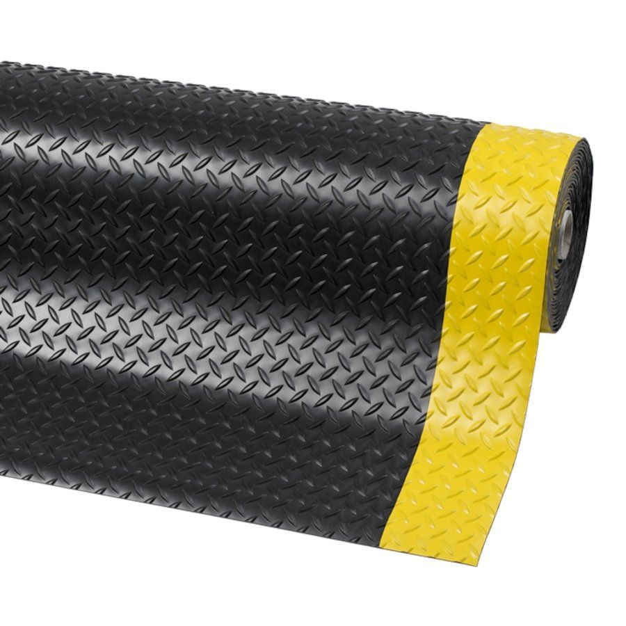 Černo-žlutá protiskluzová rohož (role) Diamond Plate Runner - délka 22,8 m, šířka 122 cm, výška 0,47 cm F
