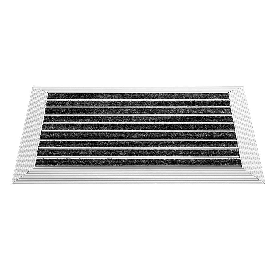 Hliníková textilní venkovní čisticí vstupní rohož FLOMA Profiline - délka 45 cm, šířka 75 cm, výška 1,5 cm