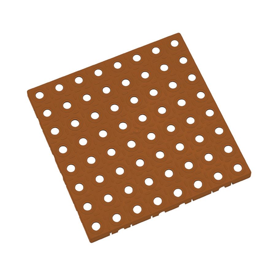 Hnědá plastová PE dlažba AvaTile AT-STD - délka 25 cm, šířka 25 cm, výška 1,6 cm F