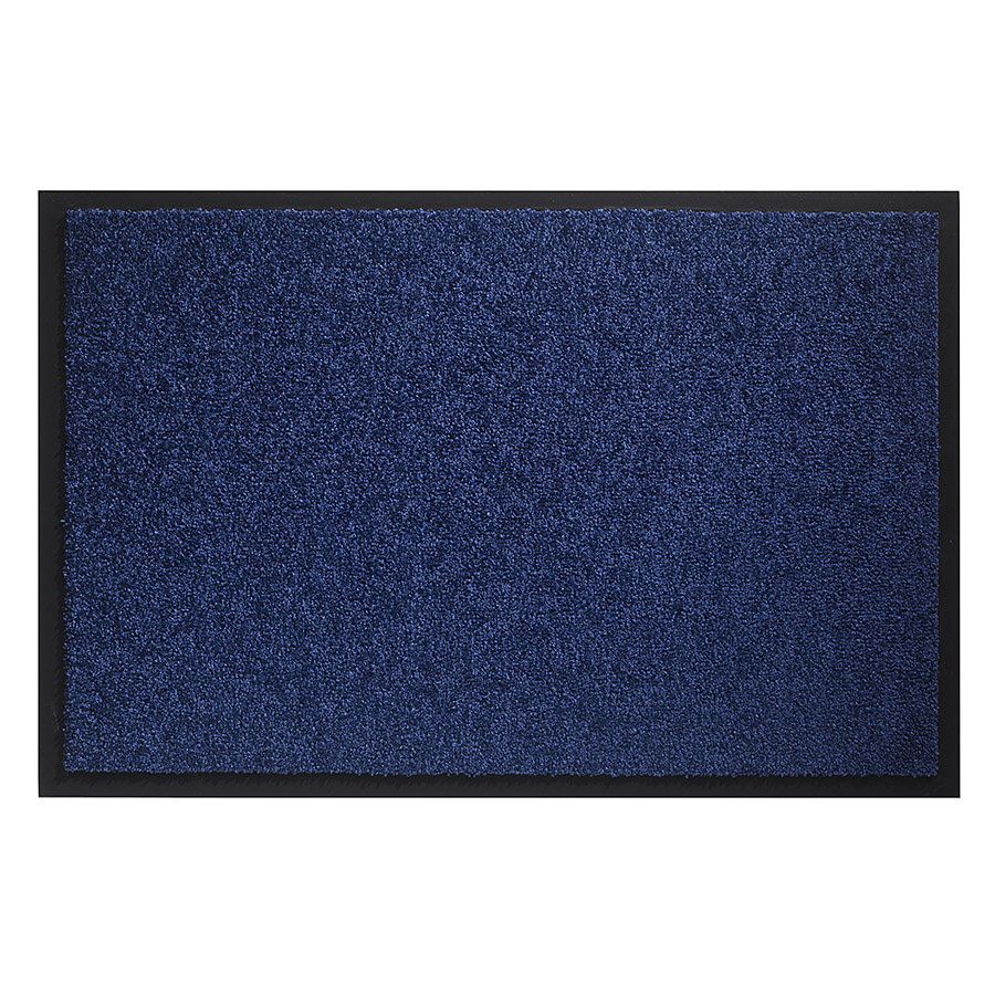 Modrá pratelná vstupní rohož FLOMA Twister - délka 60 cm, šířka 80 cm, výška 0,8 cm
