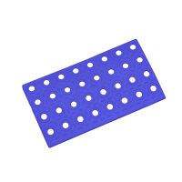 Modrý plastový nájezd AvaTile AT-HRD - délka 25 cm, šířka 13,7 cm, výška 1,6 cm