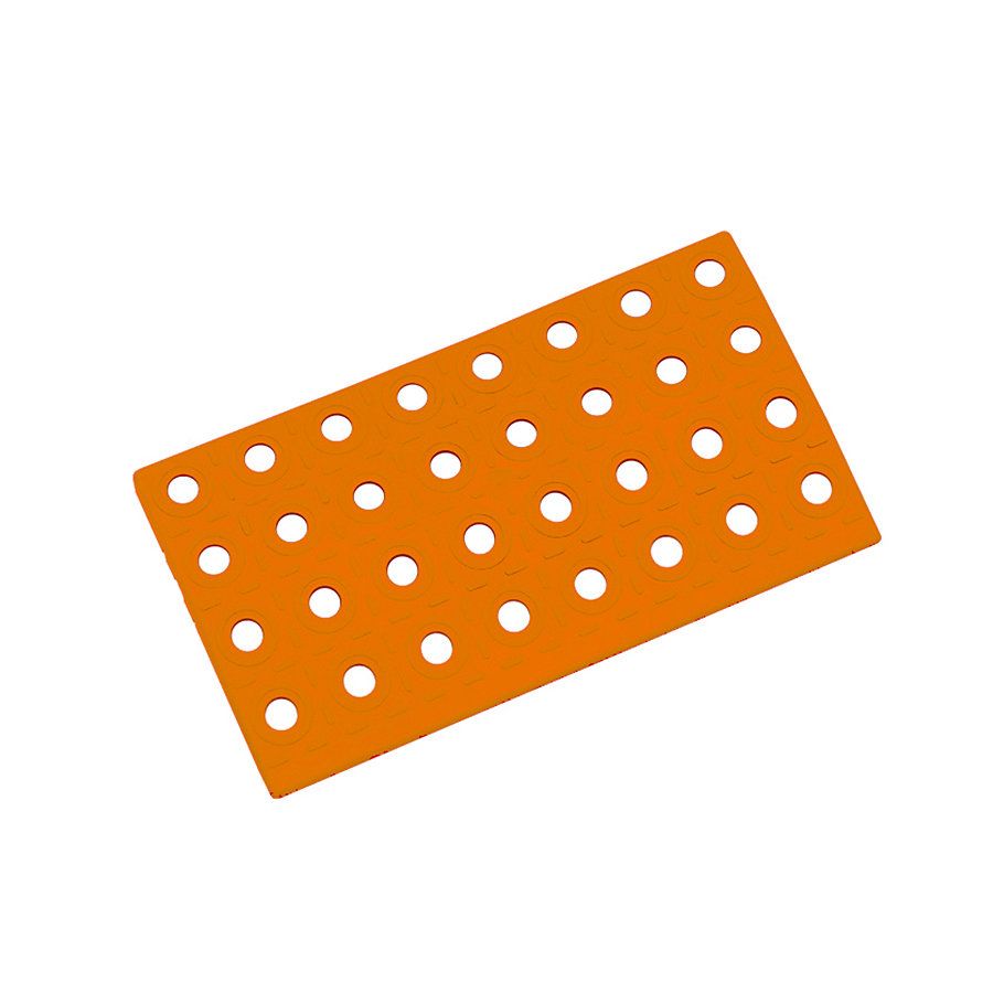 Oranžový polypropylenový nájezd AvaTile AT-HRD - délka 25 cm, šířka 13,7 cm, výška 1,6 cm F