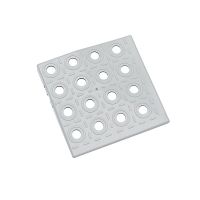 Šedý plastový PE rohový nájezd AvaTile AT-STD - délka 13,7 cm, šířka 13,7 cm, výška 1,6 cm