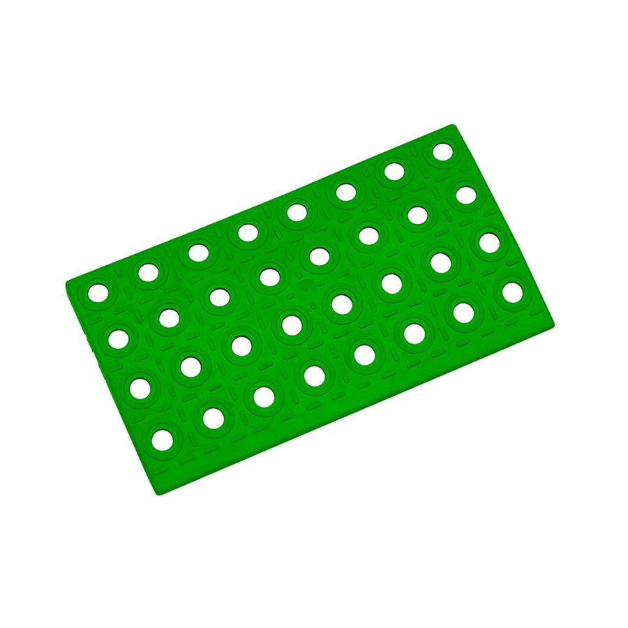 Zelený polypropylenový nájezd AvaTile AT-HRD - délka 25 cm, šířka 13,7 cm, výška 1,6 cm F