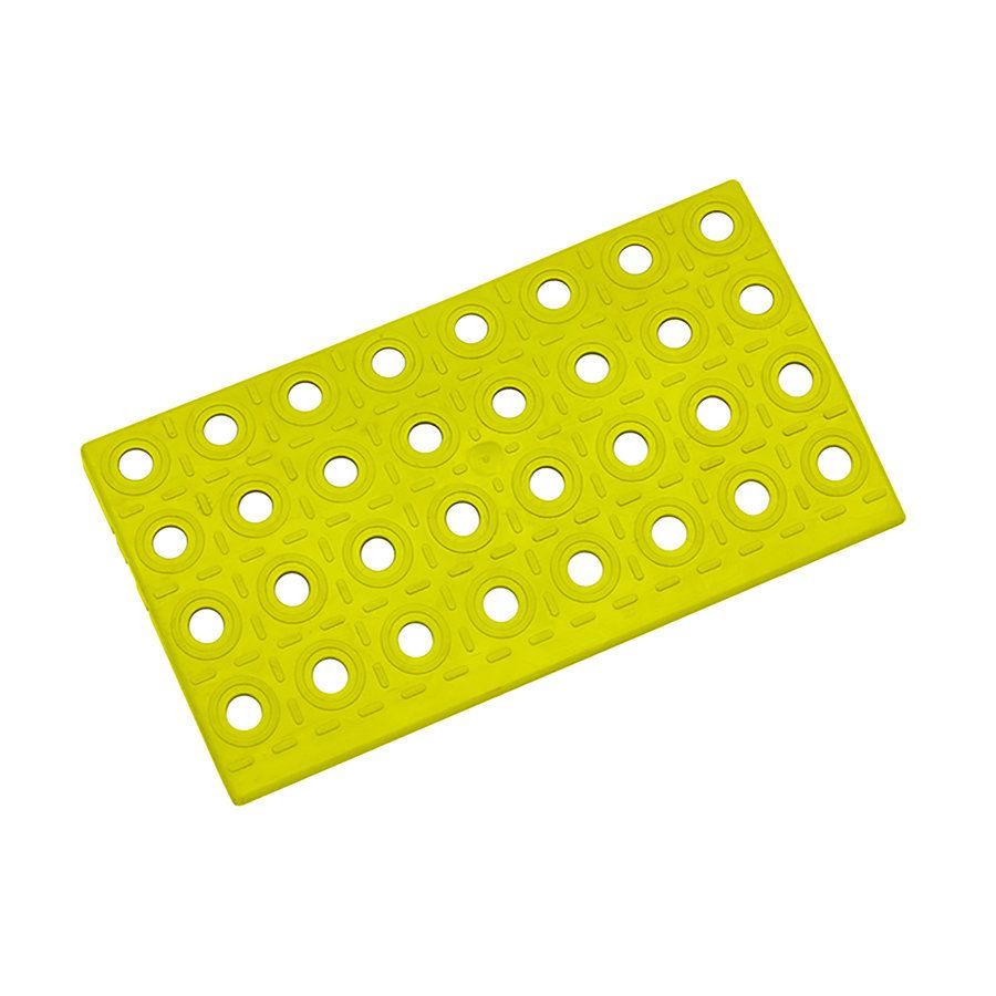Žlutý polypropylenový nájezd AvaTile AT-HRD - délka 25 cm, šířka 13,7 cm, výška 1,6 cm F