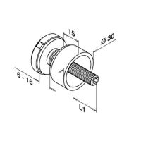 Držák skla bodový D30/M8x30mm