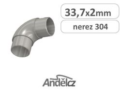 Koleno nerez oblouk 33,7 x 90°R51