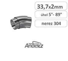 Koleno nerez oblouk 33,7x 2 5°až 89°