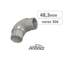 Koleno nerez oblouk 48,3 x 90°R60