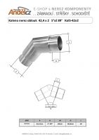 Koleno ostré nerez Roh 42,4 x 5°až 89°