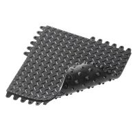 Černá gumová rohož De-Flex - délka 45 cm, šířka 45 cm, výška 1,9 cm