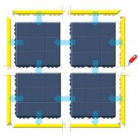 Černá náběhová hrana "samec" MD Ramp System Nitrile - délka 91 cm, šířka 5 cm F