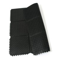 Černá gumová náběhová hrana "samice" pro rohože Diamond Plate Tile FLOMA - délka 98,5 cm, šířka 7,5 cm