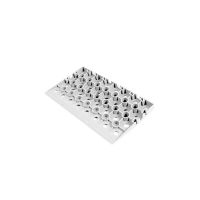 Bílý plastový nájezd AvaTile AT-HRD - délka 25 cm, šířka 13,7 cm, výška 1,6 cm F