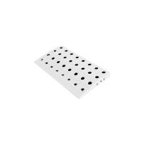 Bílý plastový nájezd AvaTile AT-HRD - délka 25 cm, šířka 13,7 cm, výška 1,6 cm F