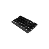 Černý plastový PE nájezd AvaTile AT-STD - délka 25 cm, šířka 13,7 cm, výška 1,6 cm F