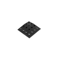 Černý plastový PE rohový nájezd AvaTile AT-STD - délka 13,7 cm, šířka 13,7 cm, výška 1,6 cm F