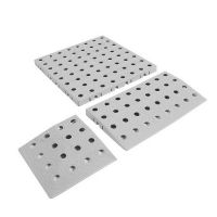 Šedý plastový nájezd AvaTile AT-HRD - délka 25 cm, šířka 13,7 cm, výška 1,6 cm F