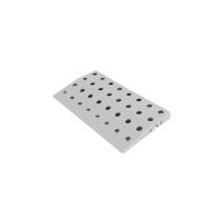 Šedý plastový nájezd AvaTile AT-HRD - délka 25 cm, šířka 13,7 cm, výška 1,6 cm F