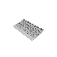 Šedý plastový PE nájezd AvaTile AT-STD - délka 25 cm, šířka 13,7 cm, výška 1,6 cm F