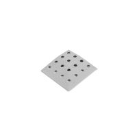 Šedý plastový PE rohový nájezd AvaTile AT-STD - délka 13,7 cm, šířka 13,7 cm, výška 1,6 cm F