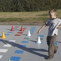 Oranžová plastová PE dlažba AvaTile AT-STD - délka 25 cm, šířka 25 cm, výška 1,6 cm F