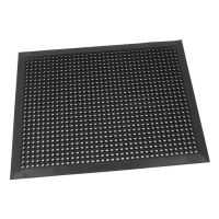 Černá gumová venkovní vstupní rohož s obvodovou hranou Octomat Mini - 120 x 180 x 1,2 cm
