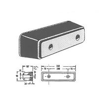 Gumový doraz na kamion FLOMA T5030 - 34,8 x 9,8 cm a tloušťka 10,7 cm