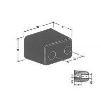 Gumový doraz na kamion FLOMA T5080 - délka 11,8 cm, šířka 7,5 cm, tloušťka 8,7 cm