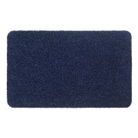 Modrá vnitřní čistící pratelná vstupní rohož FLOMA Aqua Luxe - délka 50 cm, šířka 80 cm a výška 1,2 cm