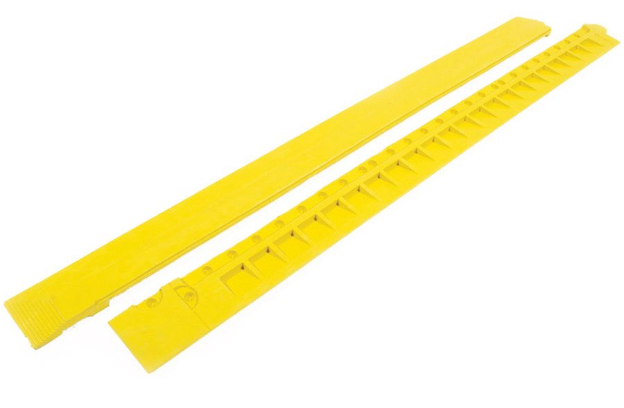 Žlutá gumová náběhová hrana "samice" pro rohože Fatigue - délka 100 cm, šířka 7,5 cm