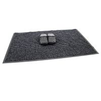 Antracitová vstupní rohož FLOMA Everton - délka 40 cm, šířka 60 cm, výška 0,6 cm
