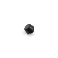 Černý gumový doraz nástrčný do díry FLOMA - průměr 1,7 cm, výška 0,9 cm, výška krku 0,2 cm