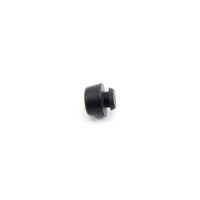 Černý gumový doraz nástrčný do díry FLOMA - průměr 1,7 cm, výška 0,9 cm, výška krku 0,3 cm