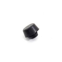 Černý gumový doraz nástrčný do díry FLOMA - průměr 2,5 cm, výška 1,2 cm, výška krku 0,3 cm