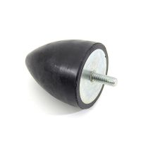 Černý gumový doraz tvaru kužele se šroubem FLOMA - průměr 11,5 cm, výška 13,6 cm