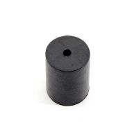 Černý gumový válcový doraz s dírou pro šroub FLOMA - průměr 3 cm, výška 4 cm