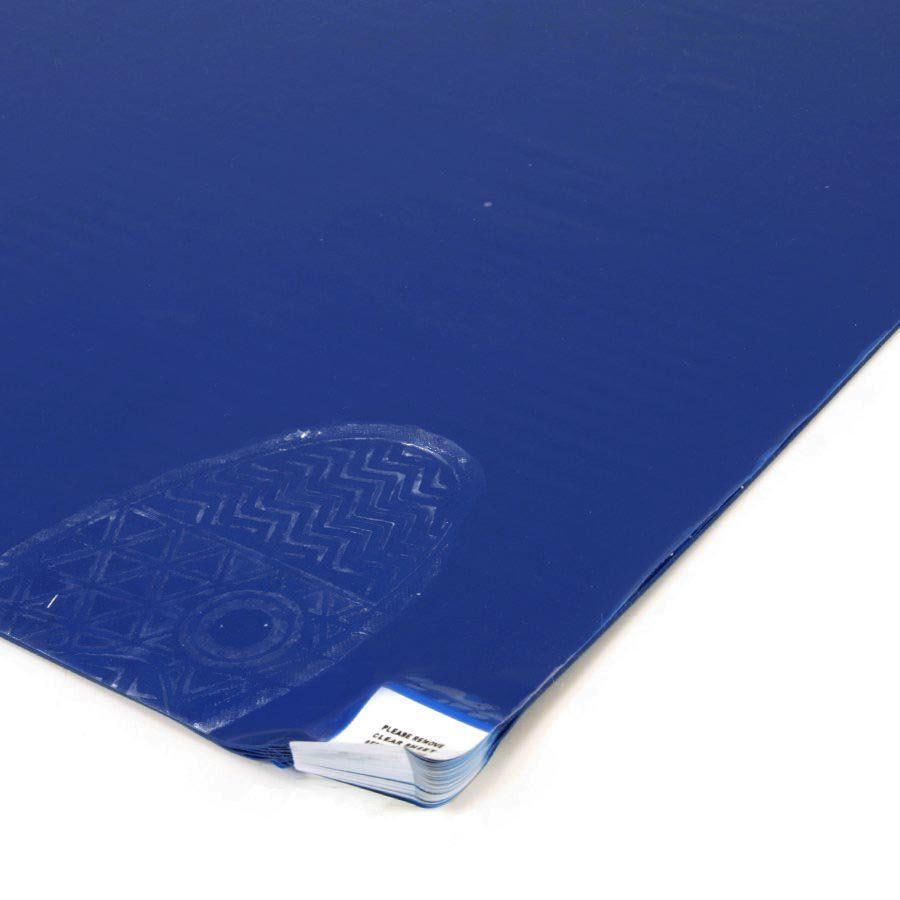 Modrá lepící dezinfekční dekontaminační antibakteriální rohož FLOMA Biomaster Antibacterial Sticky Mat - délka 45 cm, šířka 115 cm - 60 listů