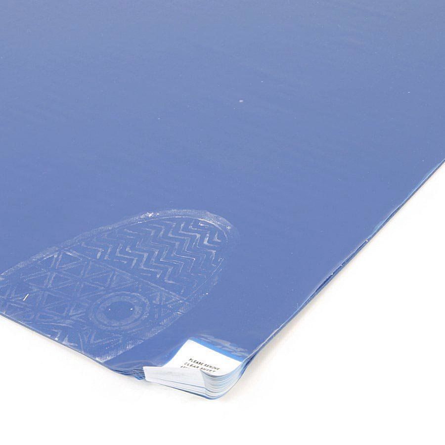 Modrá lepicí dezinfekční dekontaminační rohož FLOMA Sticky Mat - délka 90 cm, šířka 115 cm - 60 listů