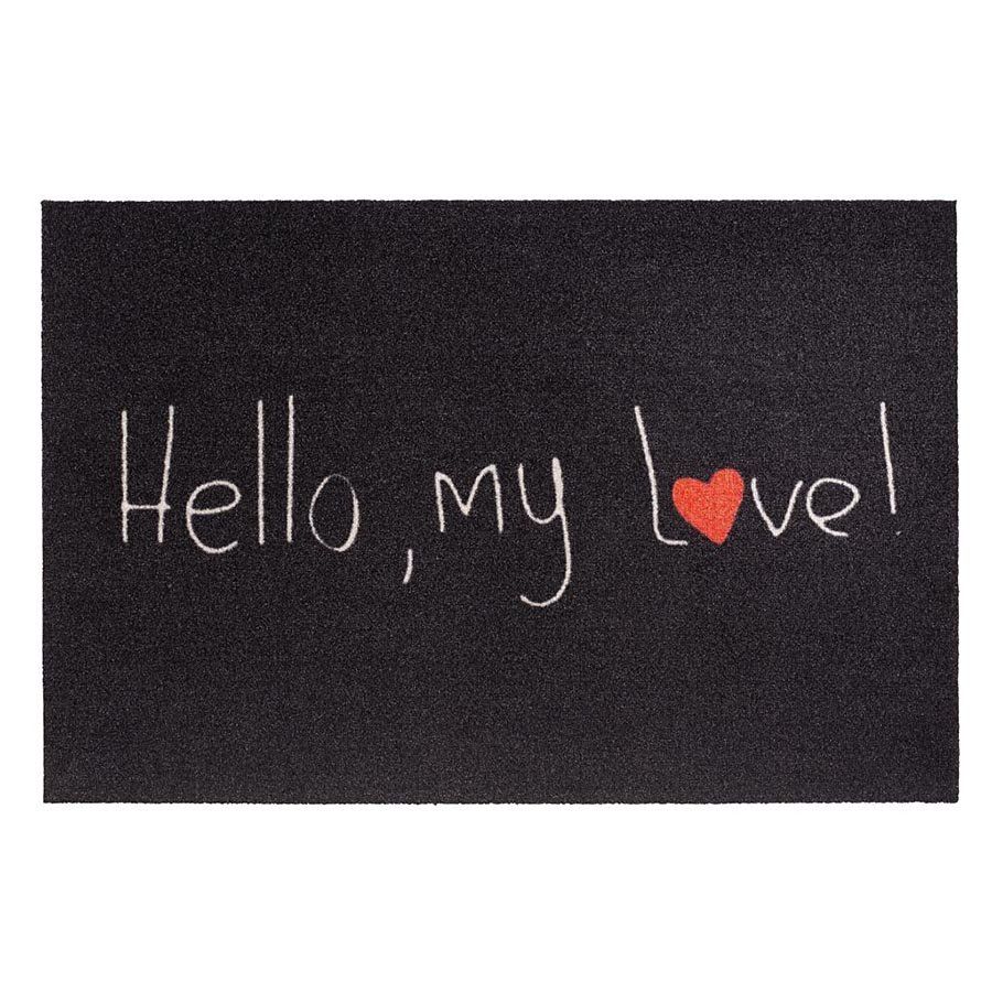 Vstupní rohož FLOMA Mondial Hello My Love - délka 50 cm, šířka 75 cm, výška 0,5 cm