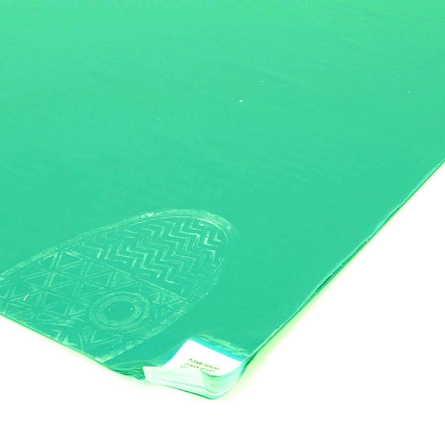 Zelená lepicí dezinfekční dekontaminační rohož FLOMA Sticky Mat - délka 45 cm, šířka 90 cm - 60 listů