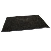 Černo-hnědá textilní zátěžová vstupní rohož FLOMA Catrine - délka 150 cm, šířka 200 cm, výška 1,35 cm