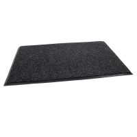 Černá textilní zátěžová vstupní rohož FLOMA Catrine - délka 200 cm, šířka 200 cm, výška 1,35 cm